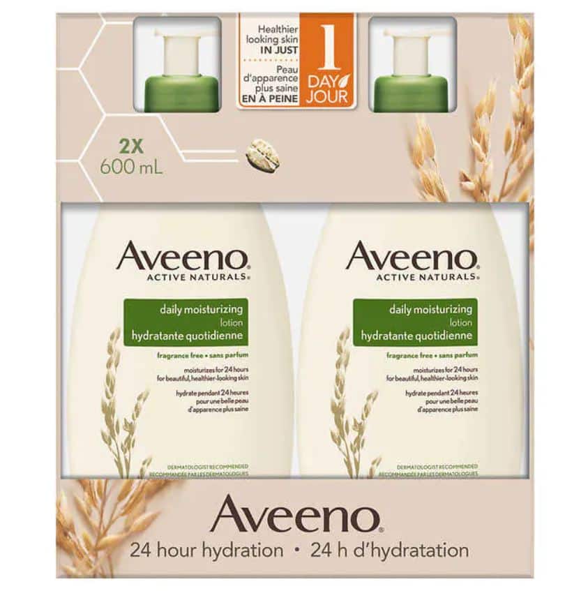 Aveeno Moisturizing Lotion 2 x 600 ML, 2 count