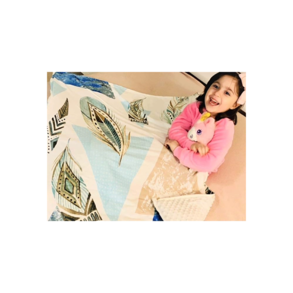 You2tec Weighted Blanket 5 lbs. with Removable Cover, Size 46"x36" for Kids with Processing Disorders, ADHD, Autism, Calming and Supportive (Bear)