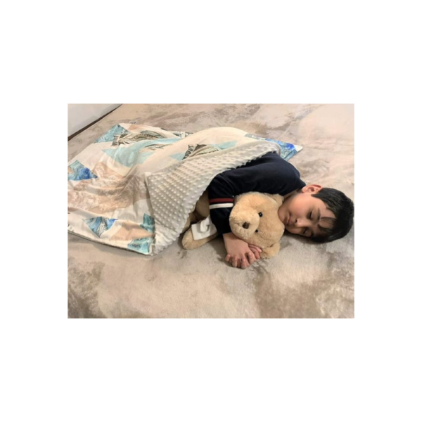 You2tec Weighted Blanket 5 lbs. with Removable Cover, Size 46"x36" for Kids with Processing Disorders, ADHD, Autism, Calming and Supportive (Bear) - Image 6