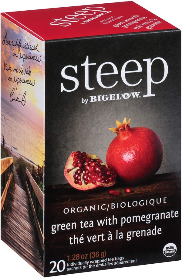Bigelow Tea - Steep Organic Green Tea with Pomegranate