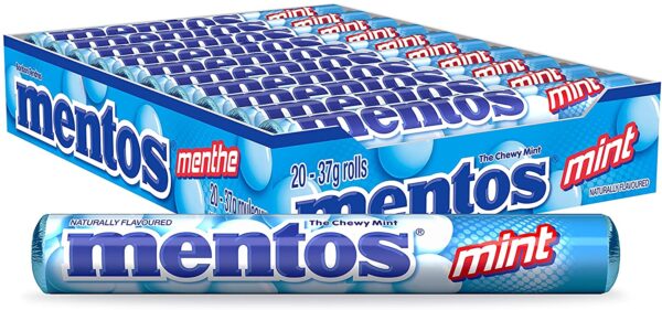 Mentos Chewy Mint, 37 Grams Roll, Pack of 20