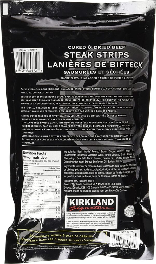 Kirkland Signature Steak Strips Extra Thick Cut -340g (Pack of 1) - Image 4