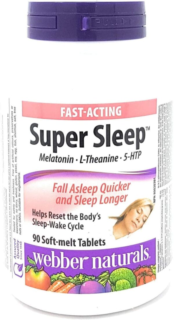 Webber Naturals Super Sleep Natural Formula for Insomnia and Anxiety Tablets (90*2) Twin Pack