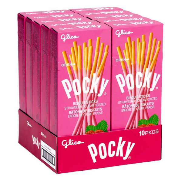 Glico Pocky Strawberry Cream Biscuit Stick, 1.41 OZ (Pack of 10) - Image 5