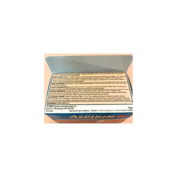 Bayer Aspirin Low Dose 81mg Enteric Coated Tablets 365 Count Low Strength - Image 2