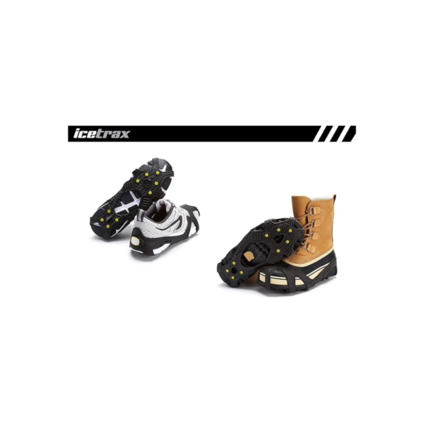 ICETRAX V3 Tungsten Winter Ice Grips for Shoes and Boots - Ice Cleats for Snow and Ice, StayON Toe, Reflective Heel - Image 3