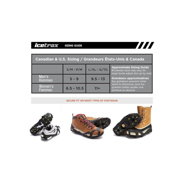 ICETRAX V3 Tungsten Winter Ice Grips for Shoes and Boots - Ice Cleats for Snow and Ice, StayON Toe, Reflective Heel - Image 6