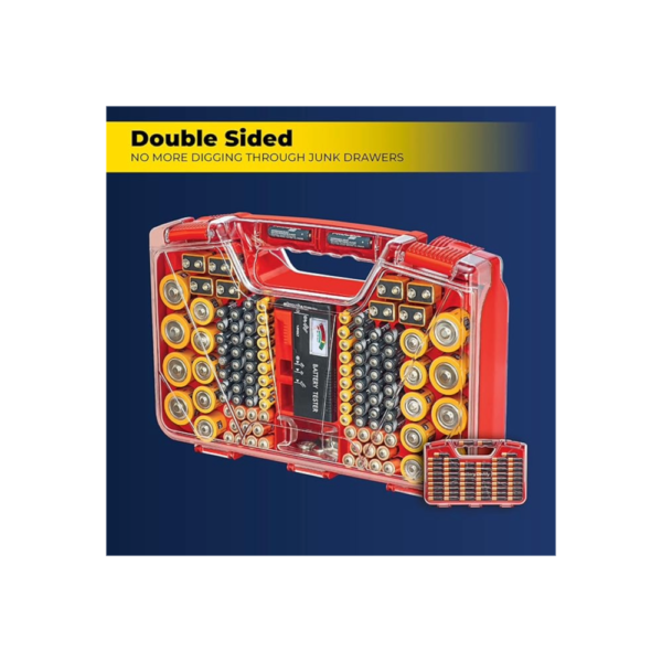 Ontel Battery Daddy 180 Battery Organizer and Storage Case with Tester, 1 Count, As Seen on TV - Image 4