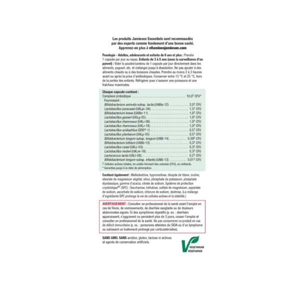 Jamieson Probiotic 10 Billion Active Cells - Daily Maintenance, Club Size - Image 2