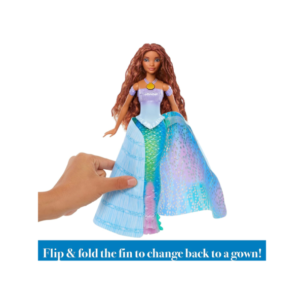 Disney The Little Mermaid Transforming Ariel Fashion Doll, Switch from Human to Mermaid, Toys Inspired by The Movie - Image 4