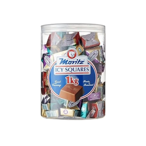 Mortiz ICY Chocolate Squares 90 Units, 1 Kilogram