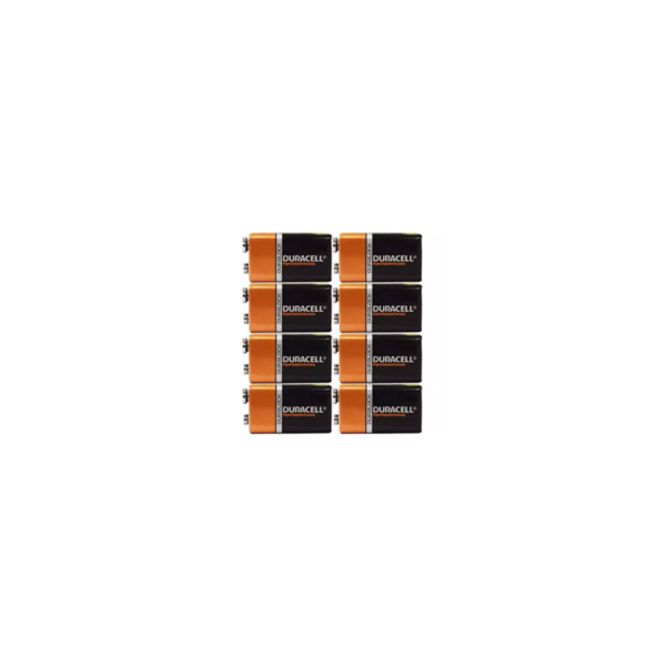 DURACELL ENERPAK Coppertop Batteries, 9V, 8 Pack