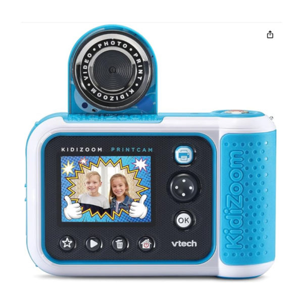 VTech KidiZoom PrintCam, High-Definition Digital Camera for Photos and Videos, Instant Prints, Flip-Out Selfie Camera, Kids Age 4 and up, Blue - Image 2