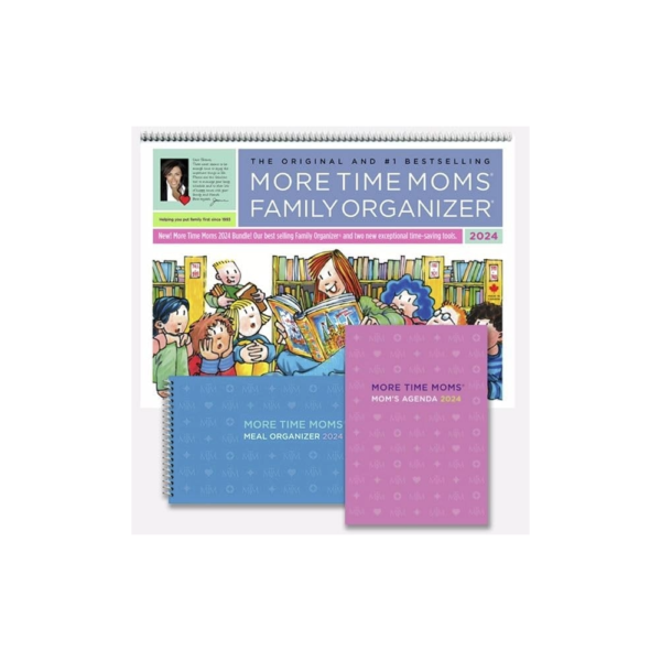 More Time Moms 2024 Family Organizer Wall Calendar (September 2023 to December 2024) + BONUS pack including The New and Original Meal Organizer + Mom’s Agenda - Image 3