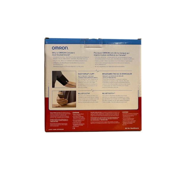 Omron BP7455CAN Blood Pressure Monitor with Bluetooth & Upper Arm Easy-Wrap Comfit Cuff - Image 5