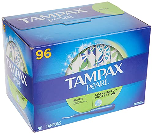 Tampax Pearl Unscented Super Absorbency Tampons, 96 Count - Image 4