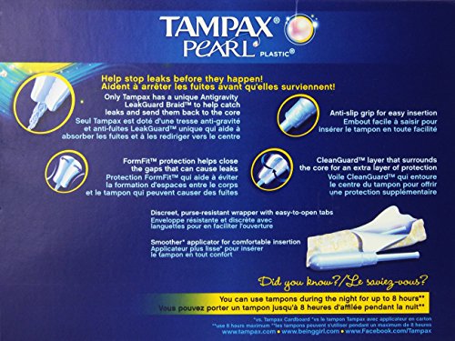 Tampax Pearl Regular Absorbency Unscented Tampons, 96 Count - Image 2