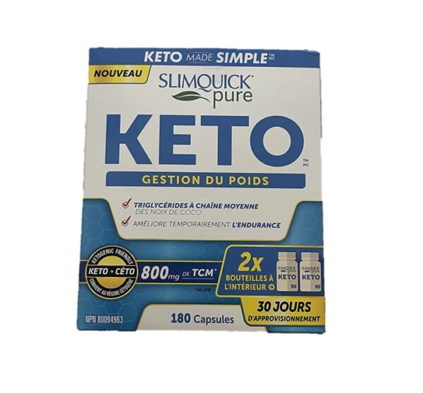 Slimquick Pure Keto Weight Management - 2 x 90 Capsules - Image 2