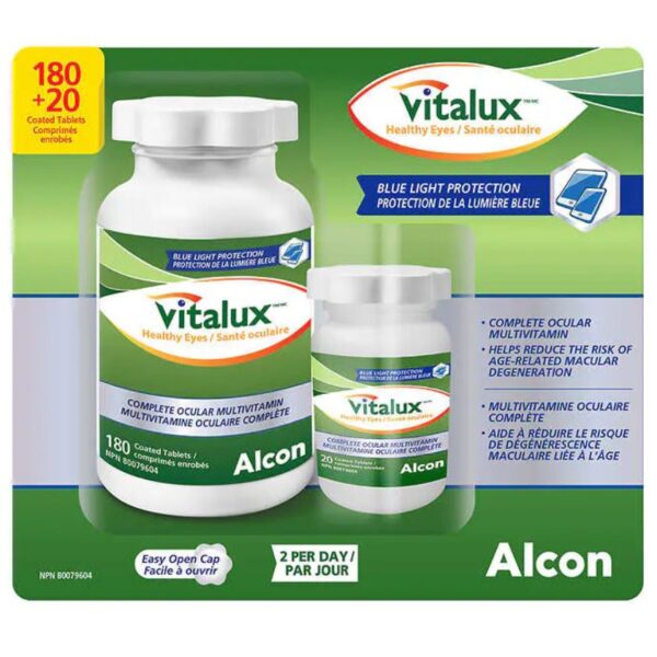 Vitalux Healthy Eyes Ocular Multivitamin - 180 + 20 Coated Tablets