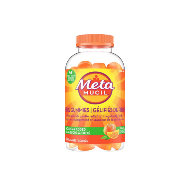 Metamucil Fibre Gummies Plant Based & No Sugar Added, Help Provide Gentle Relief of Irregularity - 180 Gummies