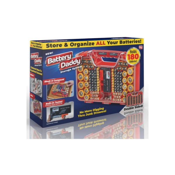 Ontel Battery Daddy 180: Battery Organizer, Storage, and Tester (1 Count, As Seen on TV)