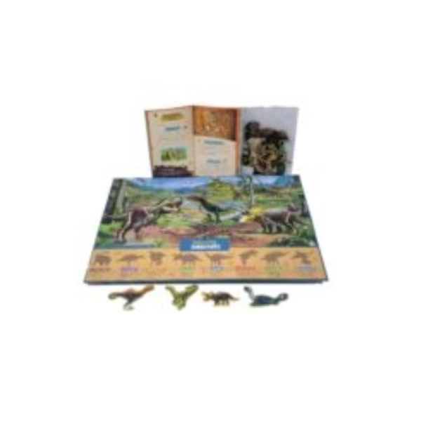 Documentary Book with A Magnetic Board & Magnets for Ages 7+ - Great for Learning & Education (Dinosaur)