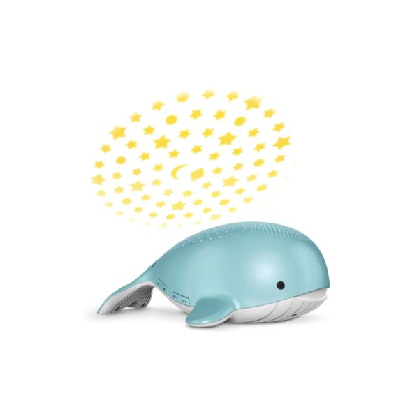 VTech BC8312 Wyatt the Whale Sleep Soother and White Noise Machine: Features 10 Stories, 10 Ambient Sounds, and 10 Soothing Melodies, along with a Glow-on-Ceiling Night Light.