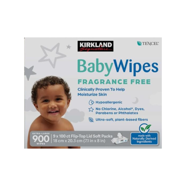 Odor-Free Baby Wipes: 900 Count from Kirkland Signature