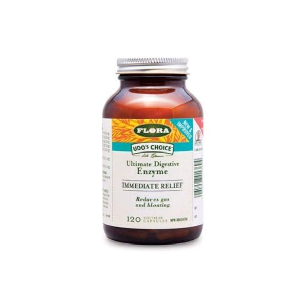 Flora Health Daily Digestive Enzyme Support for Protein Breakdown - Aids in Reducing Gastrointestinal Sensitivity to Fermentable Carbohydrates, Gluten-Free, 120 Veggie Capsules - Image 2