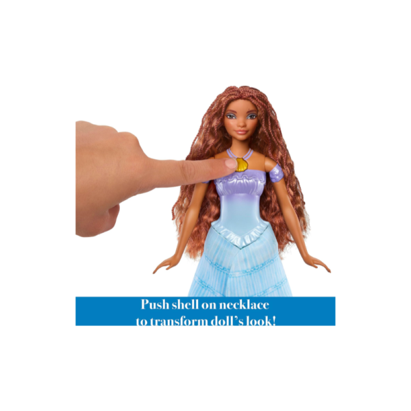 Mattel Disney The Little Mermaid Transforming Ariel Fashion Doll – Switches Between Human and Mermaid Forms, Movie-Inspired Toy - Image 3