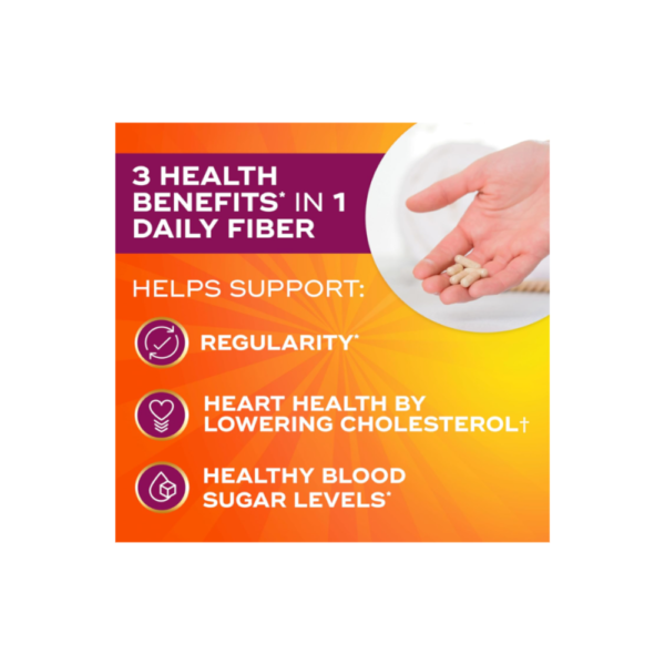 Fiber Supplement with Psyllium Husk, 300 Capsules - Image 3