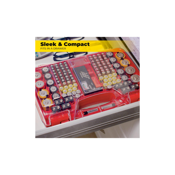 Ontel Battery Daddy 180: Battery Organizer, Storage, and Tester (1 Count, As Seen on TV) - Image 3