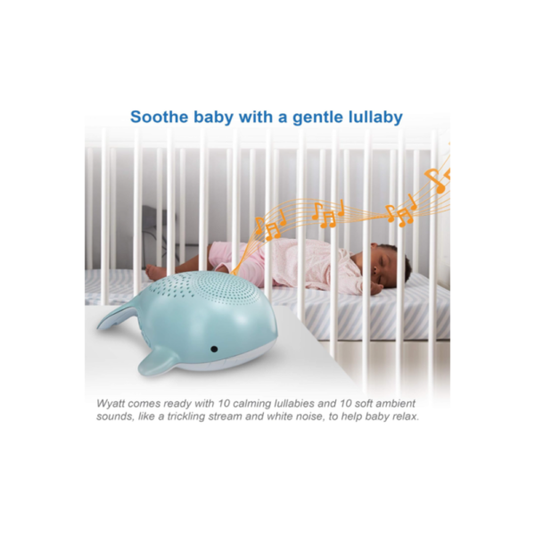 VTech BC8312 Wyatt the Whale Sleep Soother and White Noise Machine: Features 10 Stories, 10 Ambient Sounds, and 10 Soothing Melodies, along with a Glow-on-Ceiling Night Light. - Image 4