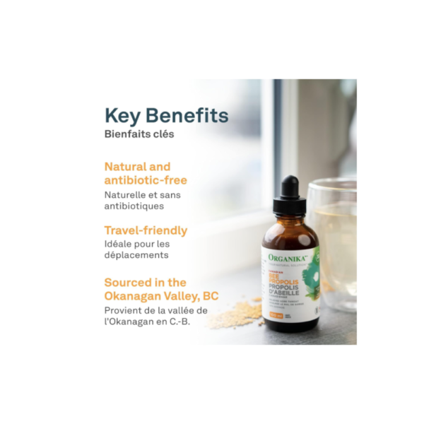 Organika Bee Propolis Liquid - 100 ml, Alcohol-Free Formula for Immune Support, Sore Throat Relief, and Antioxidant Benefits - Image 4