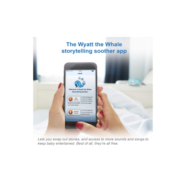 VTech BC8312 Wyatt the Whale Sleep Soother and White Noise Machine: Features 10 Stories, 10 Ambient Sounds, and 10 Soothing Melodies, along with a Glow-on-Ceiling Night Light. - Image 5