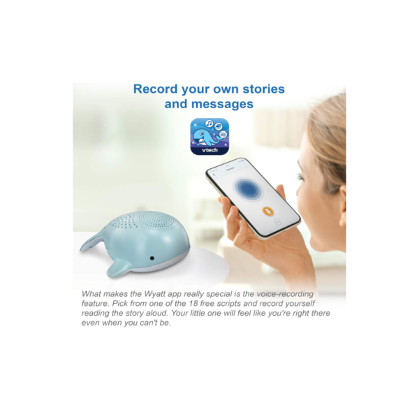 VTech BC8312 Wyatt the Whale Sleep Soother and White Noise Machine: Features 10 Stories, 10 Ambient Sounds, and 10 Soothing Melodies, along with a Glow-on-Ceiling Night Light. - Image 6