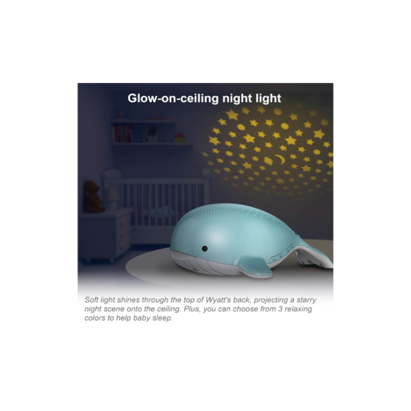 VTech BC8312 Wyatt the Whale Sleep Soother and White Noise Machine: Features 10 Stories, 10 Ambient Sounds, and 10 Soothing Melodies, along with a Glow-on-Ceiling Night Light. - Image 7