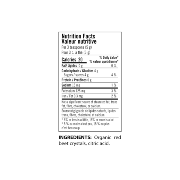 Flora Health Organic Red Beet Crystals: Concentrated Nitric Oxide Booster, Equivalent to 2.6 kg of Red Beets, Vegan, 200 g Glass Bottle - Image 8