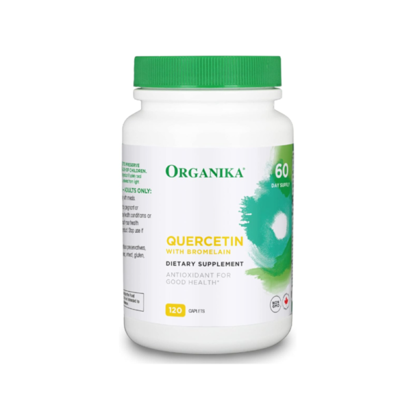 Organika Quercetin with Bromelain: Immune and Allergy Support, 120 tabs