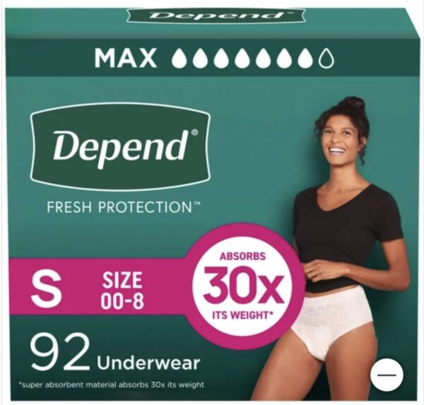 Depend Women’s Maximum Absorbency Underwear – Disposable Incontinence Briefs with OdorBlock, Soft Fabric, 30x Absorption, 60 Count - Image 3