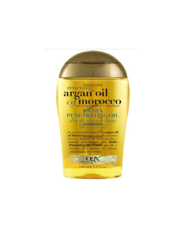 OGX Renewing Argan Oil of Morocco Penetrating Oil – 100ml Deep Nourishment for Dry, Coarse & Damaged Hair, Sulfate-Free, Lightweight & Non-Greasy